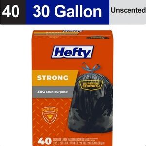 Black Trash Bags - 40 Gallon